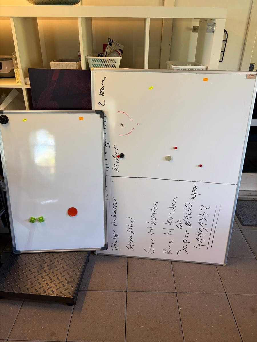 2 stk. whiteboard tavler
