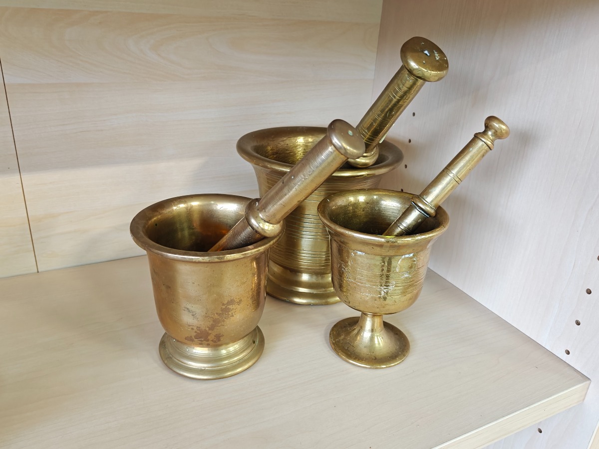 3 mortere med pistiler