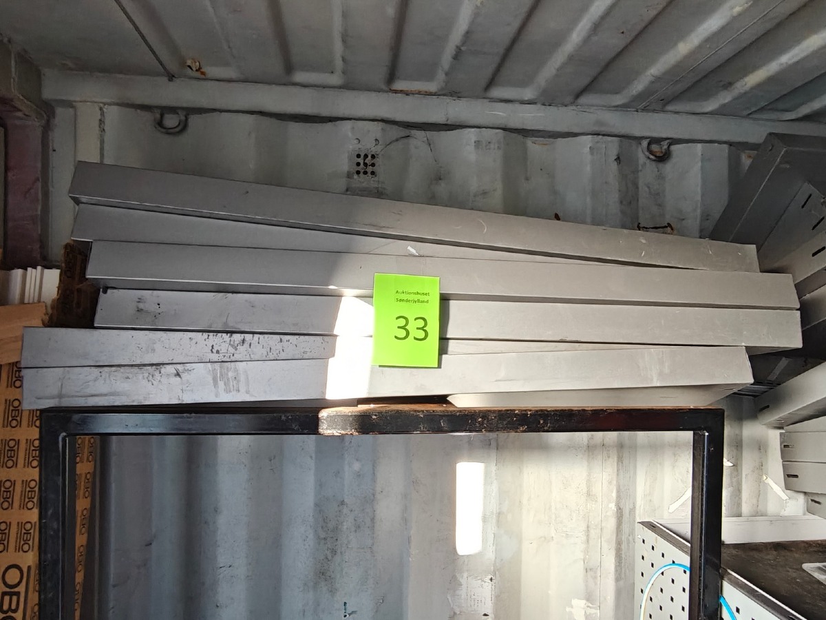 6 stk løse hylder til varebil L 118 X D 30 cm, brugt