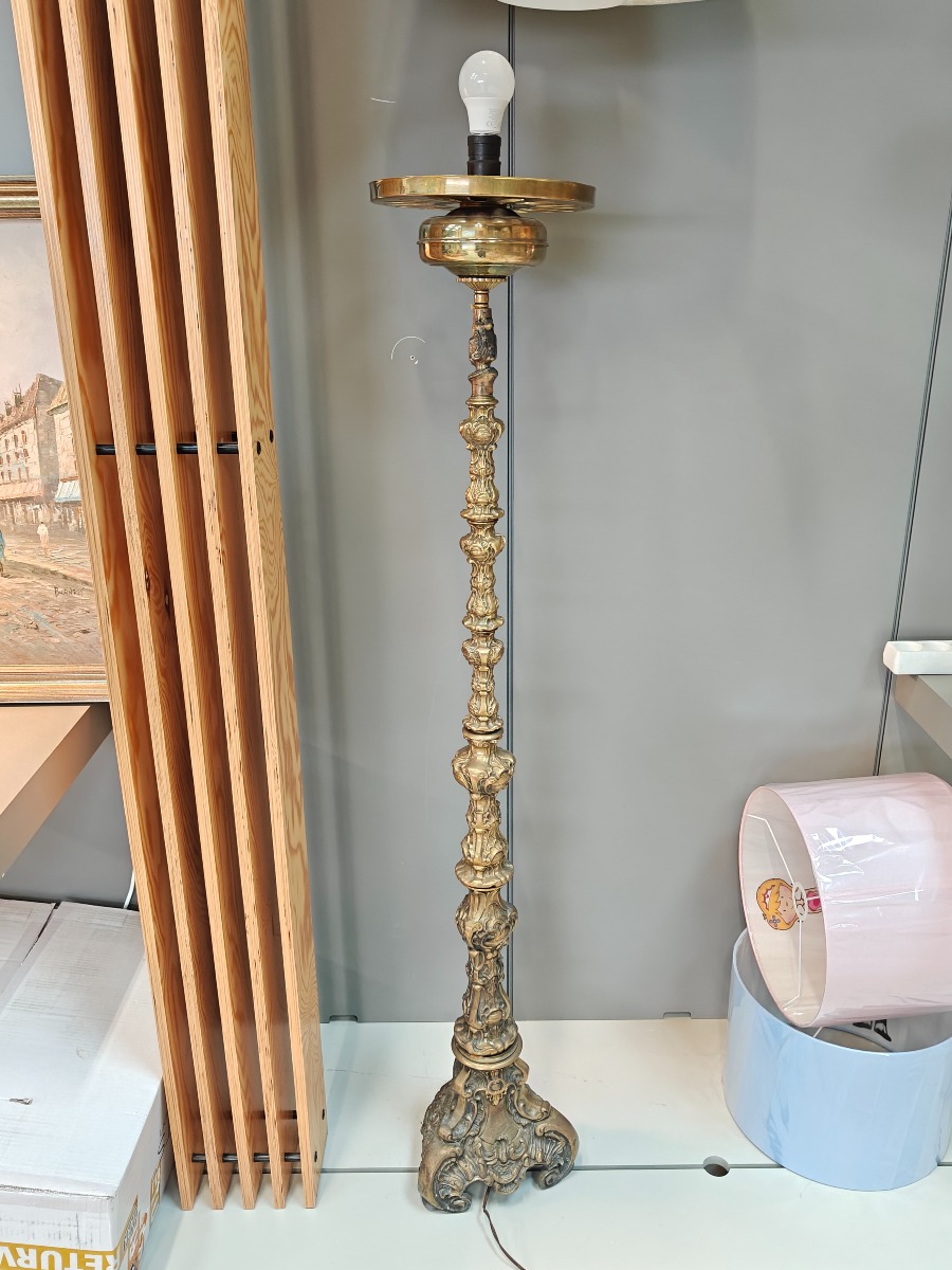 Standerlampe af messing