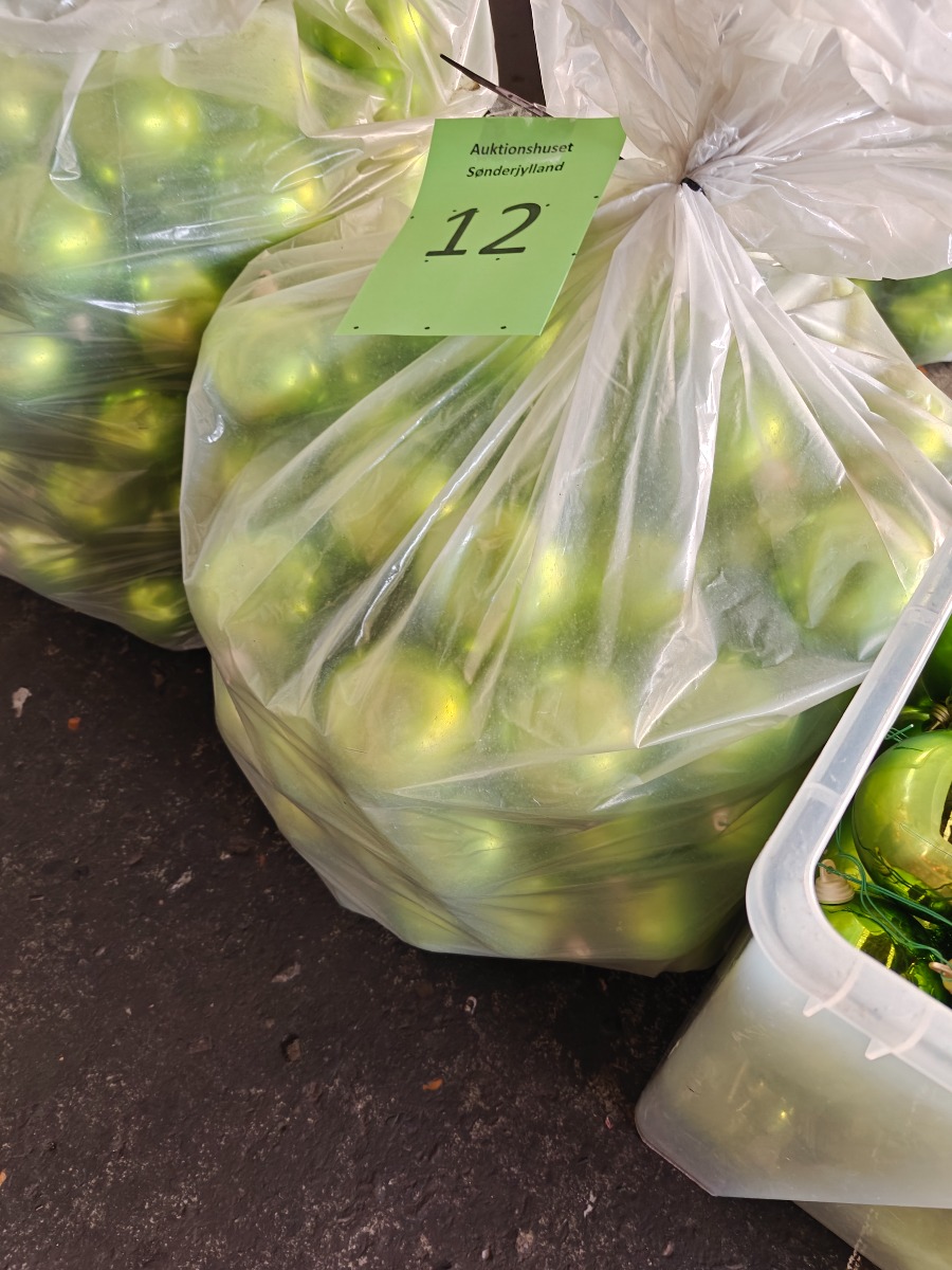 Diverse julekugler - lime shiny