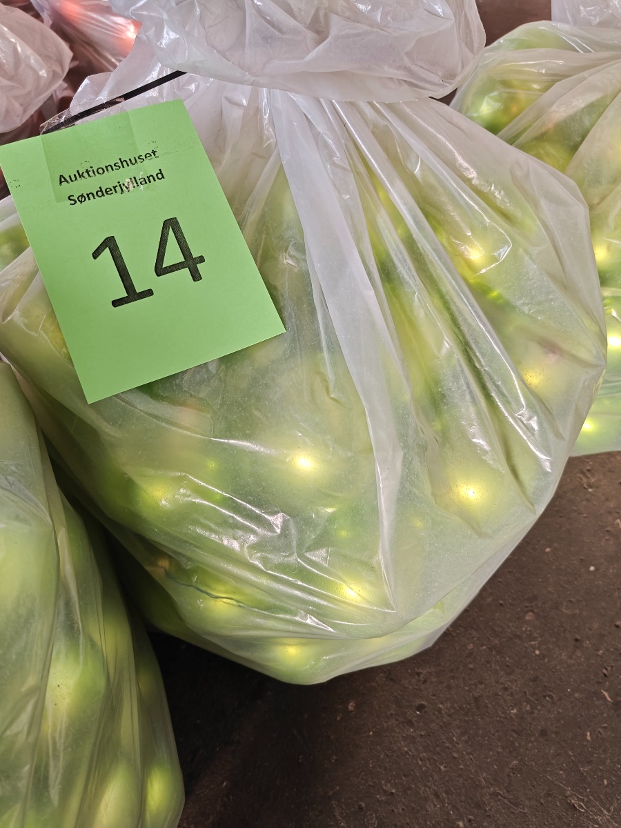 Diverse julekugler - lime shiny