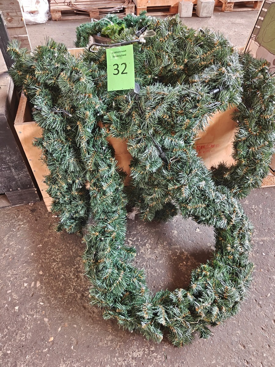 Proff granranker med lyskæde 2 x 4 M.